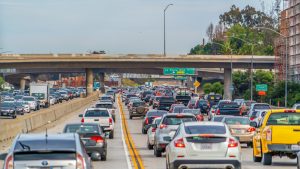 Heavy traffic on a motorway