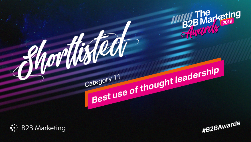 Banner for the B2B Marketing Awards category 11 'Best use of thought leadership'